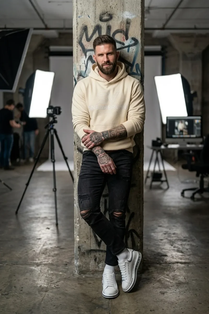 SV 'The Latest Drop' Heavyweight Hoodie – Cream
