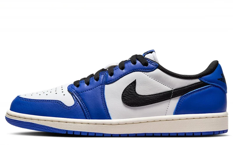Nike Air Jordan 1 Low 'Game Royal' "Wit Game Royal Sail Zwart" Herenschoen