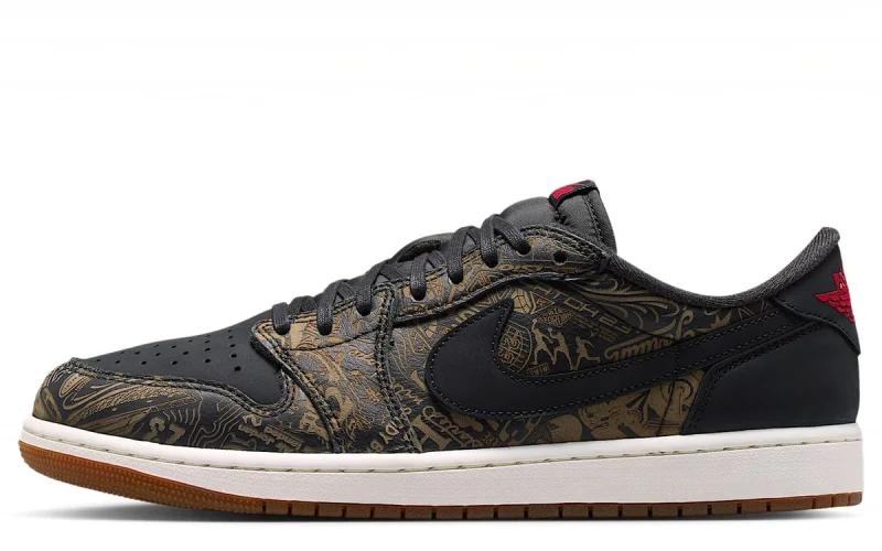 Nike Air Jordan 1 Low OG 'Laser' "Zwart Summit White Varsity Red" Schoenen