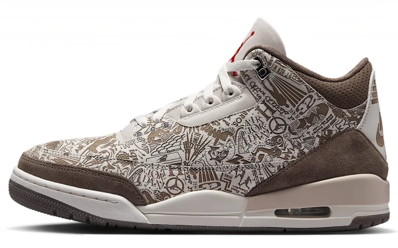 Nike Air Jordan 3 Retro 'Laser' "Phantom Palomino Sail University Red" Schoenen