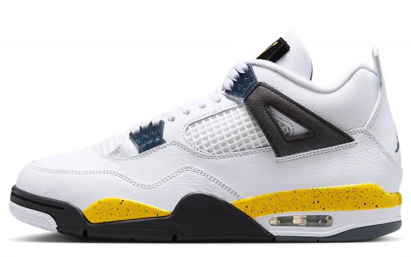 Nike Air Jordan 4 Retro 'Tour Yellow' "Wit Dark Blue Grey Zwart Tour Yellow" Schoenen
