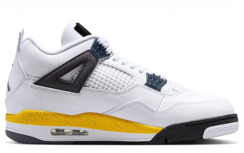 Nike Air Jordan 4 Retro 'Tour Yellow' "Wit Dark Blue Grey Zwart Tour Yellow" Schoenen