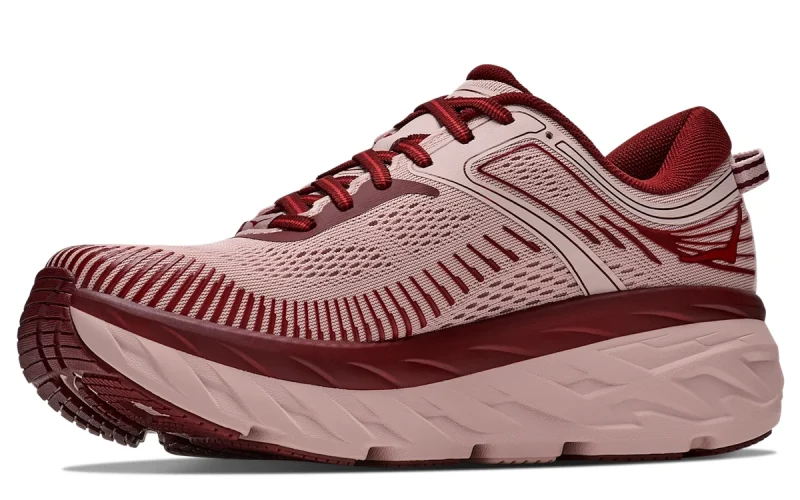 HOKA Bondi 7 "Pink Opal Varsity Burgundy" Heren schoenen