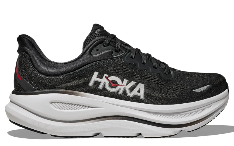HOKA Bondi 9 "Black Vermillion" Heren schoenen