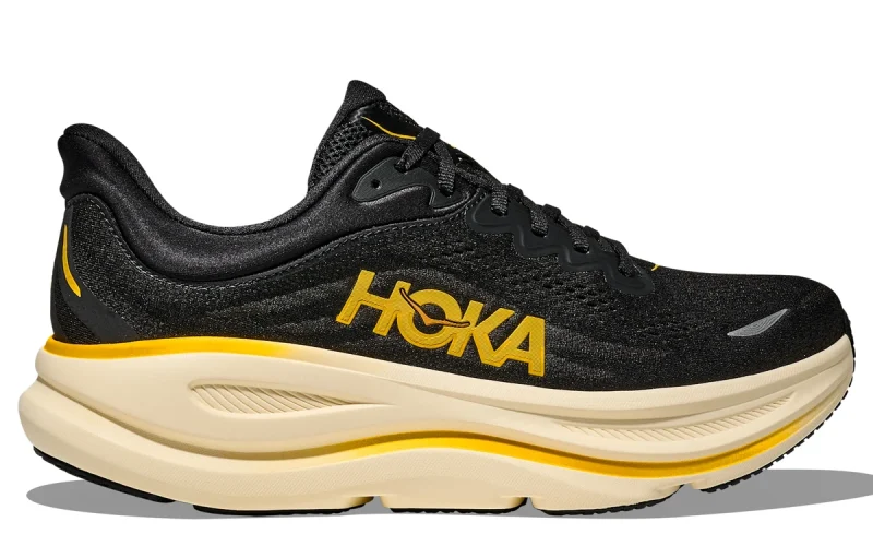 HOKA Bondi 9 "Carbon Black Yellow Gold" Heren schoenen