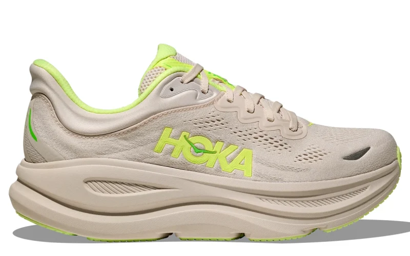 HOKA Bondi 9 "Grout Neon Yuzu" Heren schoenen