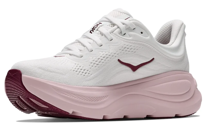 HOKA Bondi 9 "White Pink Opal" Heren schoenen