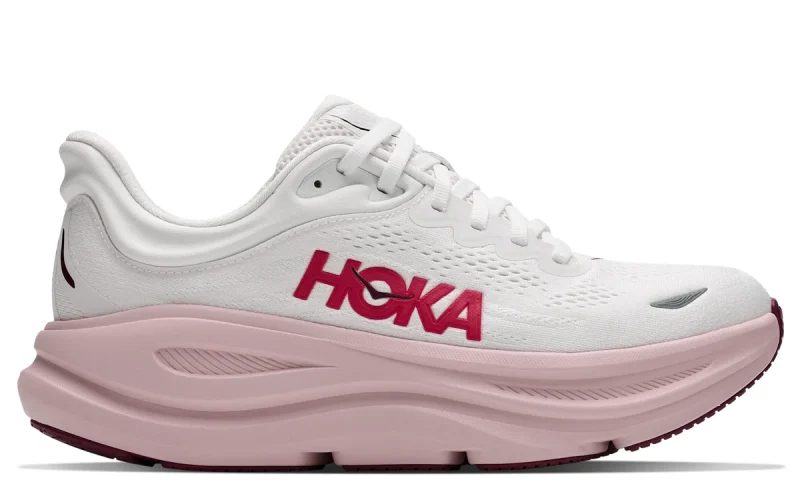 HOKA Bondi 9 "White Pink Opal" Heren schoenen