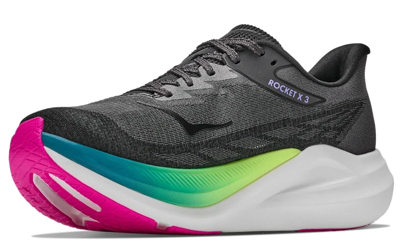 HOKA Rocket X 3 "Black Neon Nebula" Heren schoenen