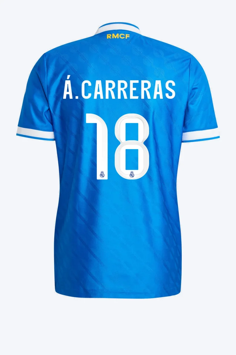 Á. Carreras 18 Voetbalshirt - Real Madrid 25/26 Derde Authentic