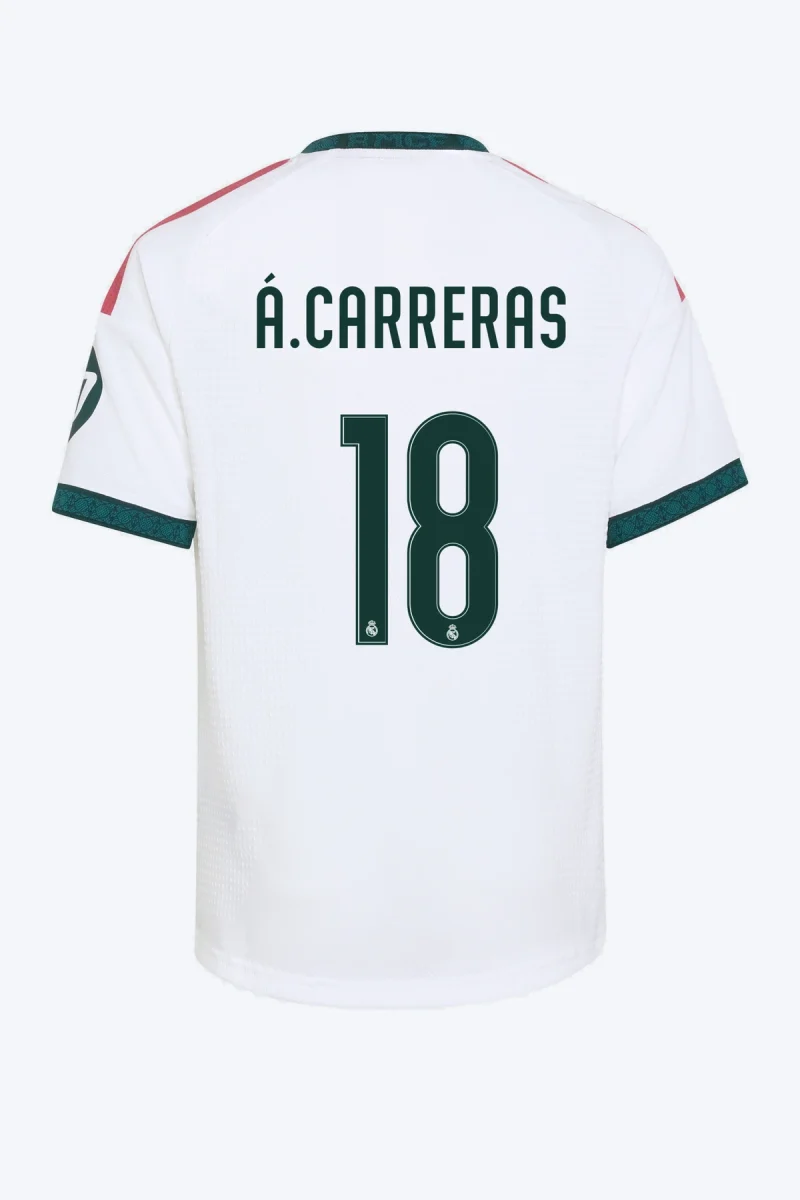 Á. Carreras 18 Voetbalshirt - Real Madrid 26/27 Thuis Authentic Kids