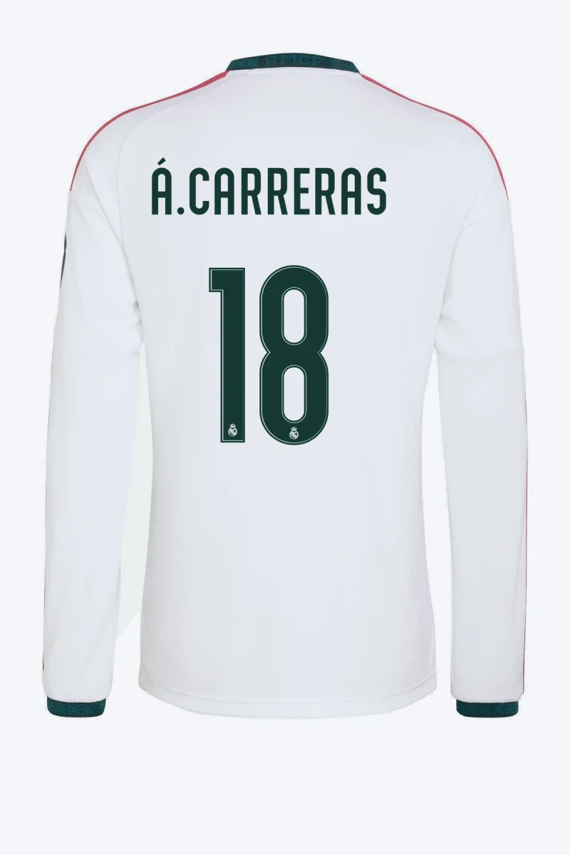Á. Carreras 18 Voetbalshirt - Real Madrid 26/27 Thuis Lange Mouw