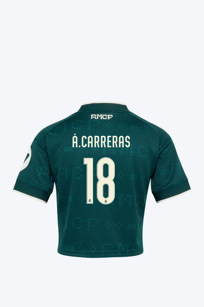 Á. Carreras 18 Voetbalshirt - Real Madrid 26/27 Uit Cropped