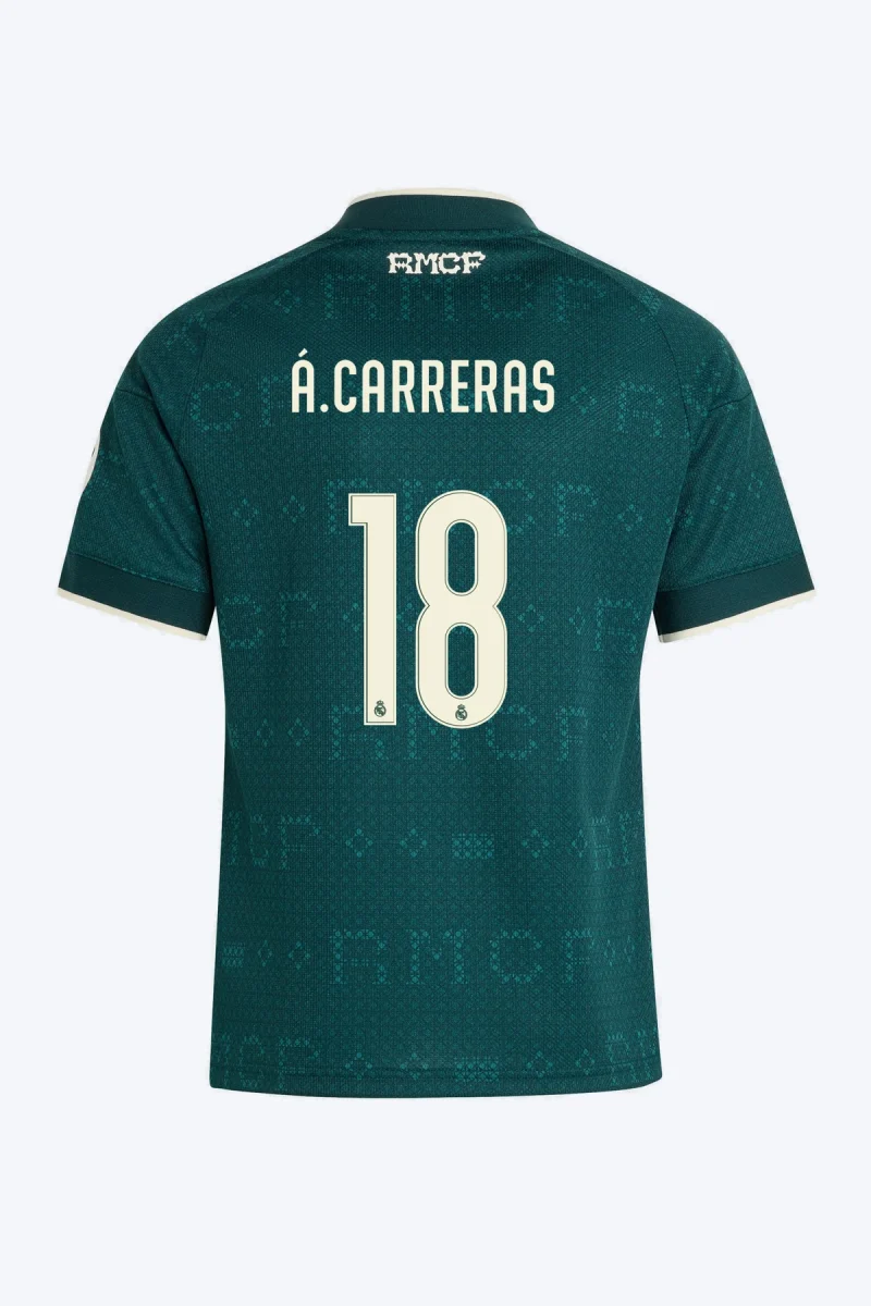 Á. Carreras 18 Voetbalshirt - Real Madrid 26/27 Uit Kids