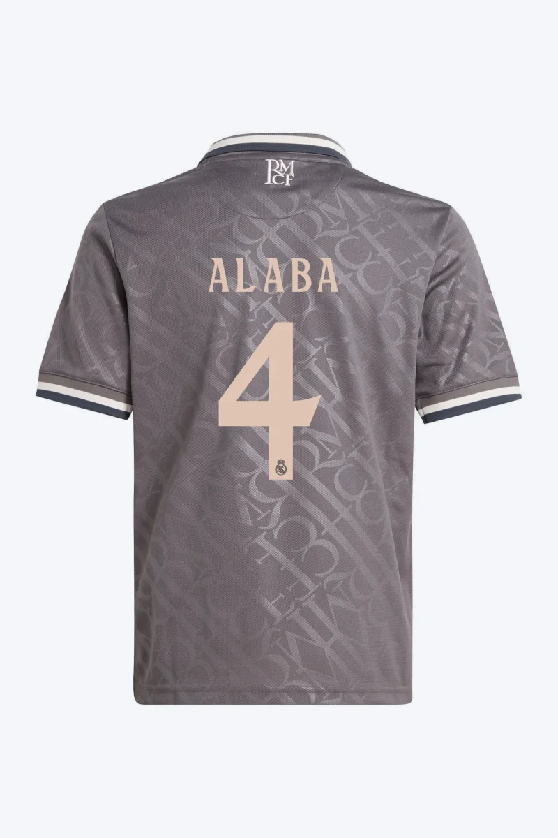 Alaba 4 Voetbalshirt - Real Madrid 24/25 Derde Kids