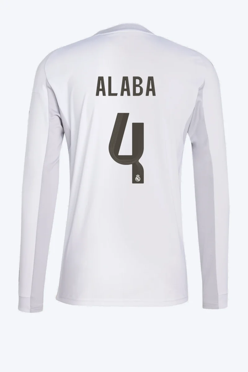 Alaba 4 Voetbalshirt - Real Madrid 25/26 Lange Mouw Thuis