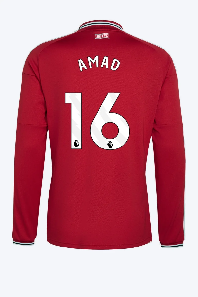 Amad 16 Voetbalshirt - Manchester United 26/27 Thuis Lange Mouw