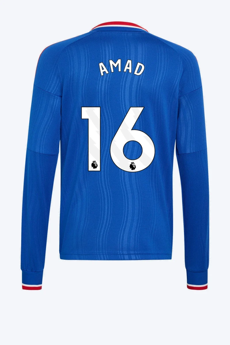 Amad 16 Voetbalshirt - Manchester United 26/27 Uit Kids Longsleeve