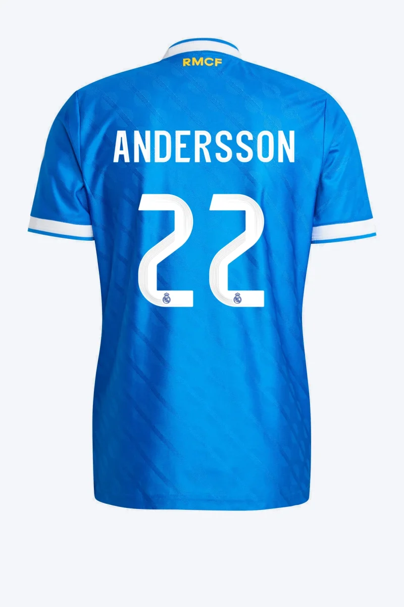 Andersson 22 Voetbalshirt - Real Madrid 25/26 Derde Authentic