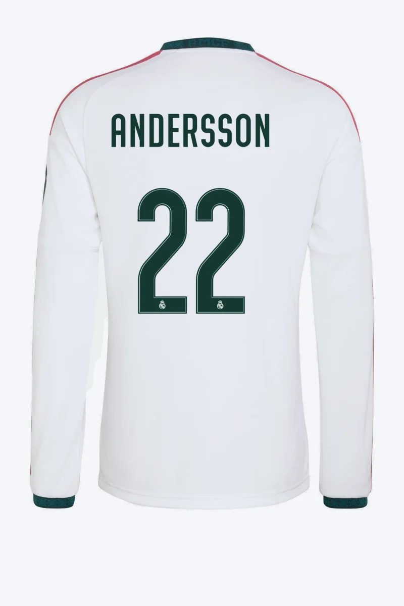 Andersson 22 Voetbalshirt - Real Madrid 26/27 Thuis Lange Mouw