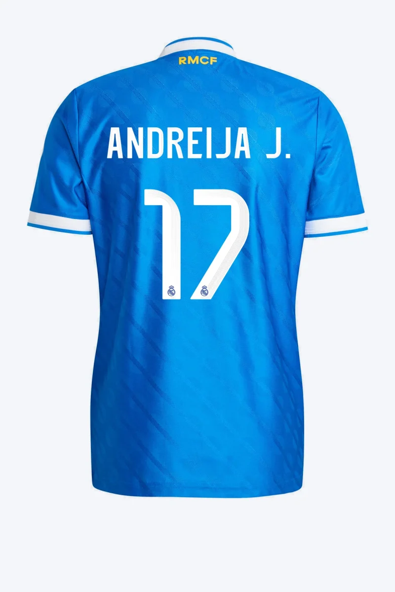 Andreija J. 17 Voetbalshirt - Real Madrid 25/26 Derde Authentic