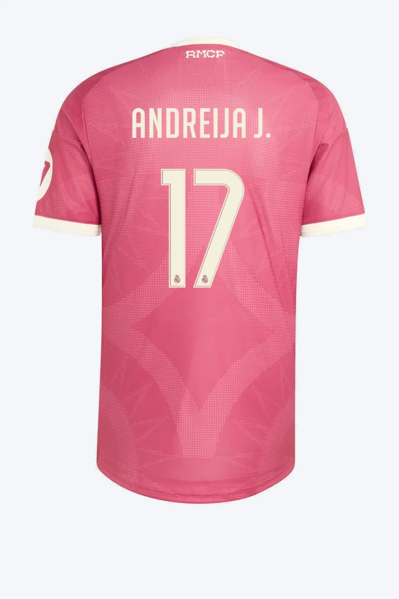 Andreija J. 17 Voetbalshirt - Real Madrid 26/27 Derde Authentic