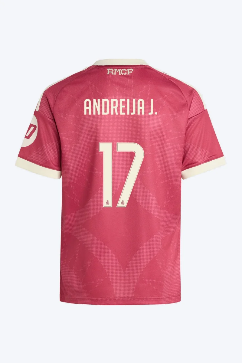 Andreija J. 17 Voetbalshirt - Real Madrid 26/27 Derde Kids