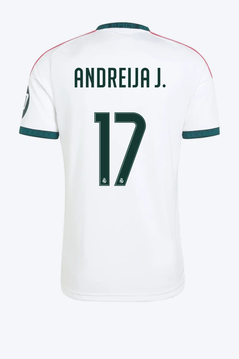 Andreija J. 17 Voetbalshirt - Real Madrid 26/27 Thuis