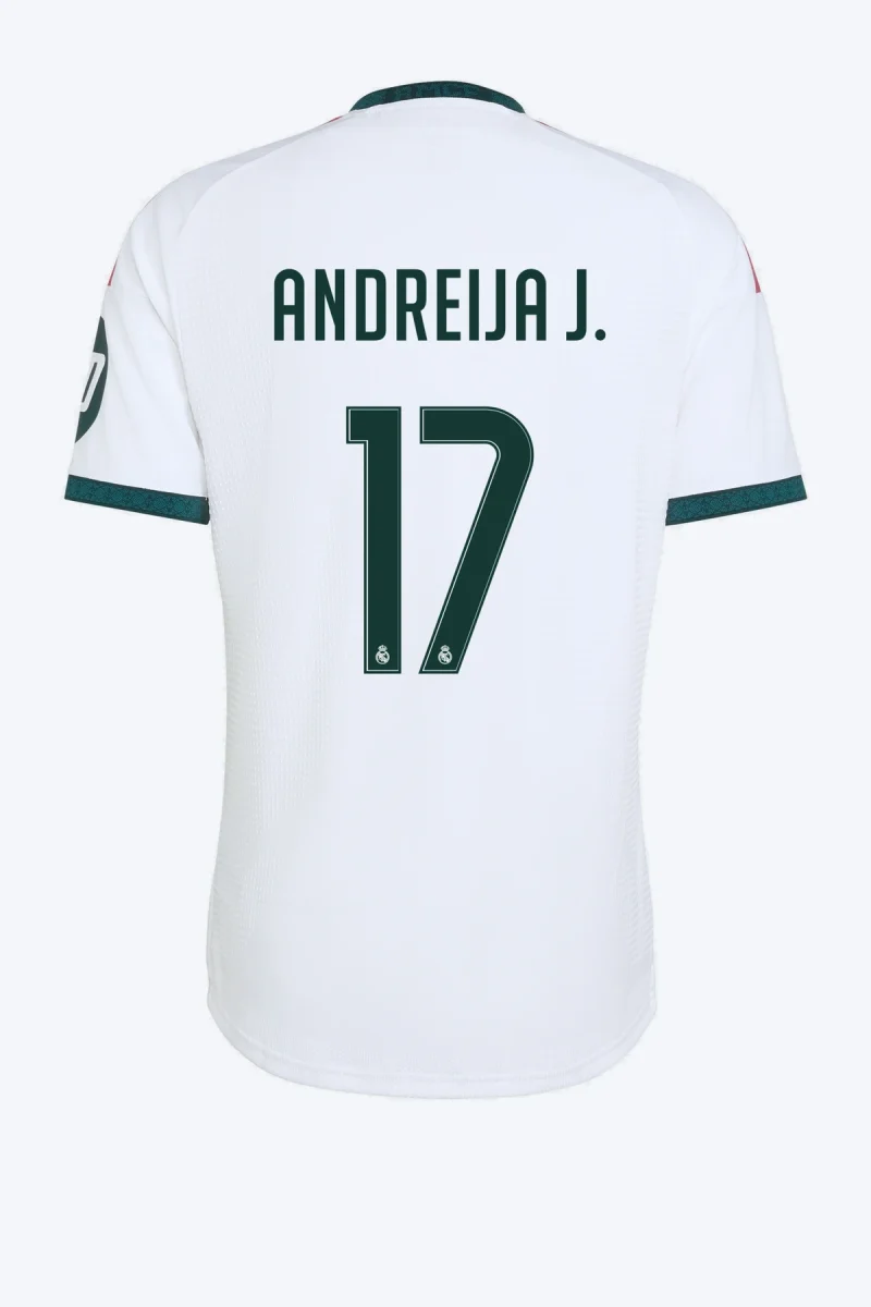 Andreija J. 17 Voetbalshirt - Real Madrid 26/27 Thuis Authentic