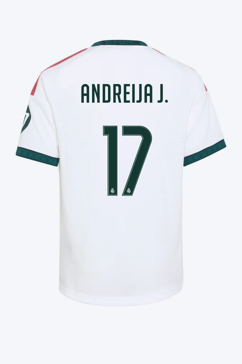 Andreija J. 17 Voetbalshirt - Real Madrid 26/27 Thuis Authentic Kids