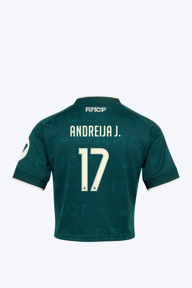 Andreija J. 17 Voetbalshirt - Real Madrid 26/27 Uit Cropped