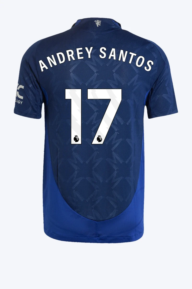 Andrey Santos 17 Voetbalshirt - Manchester United 24/25 Uit Authentic