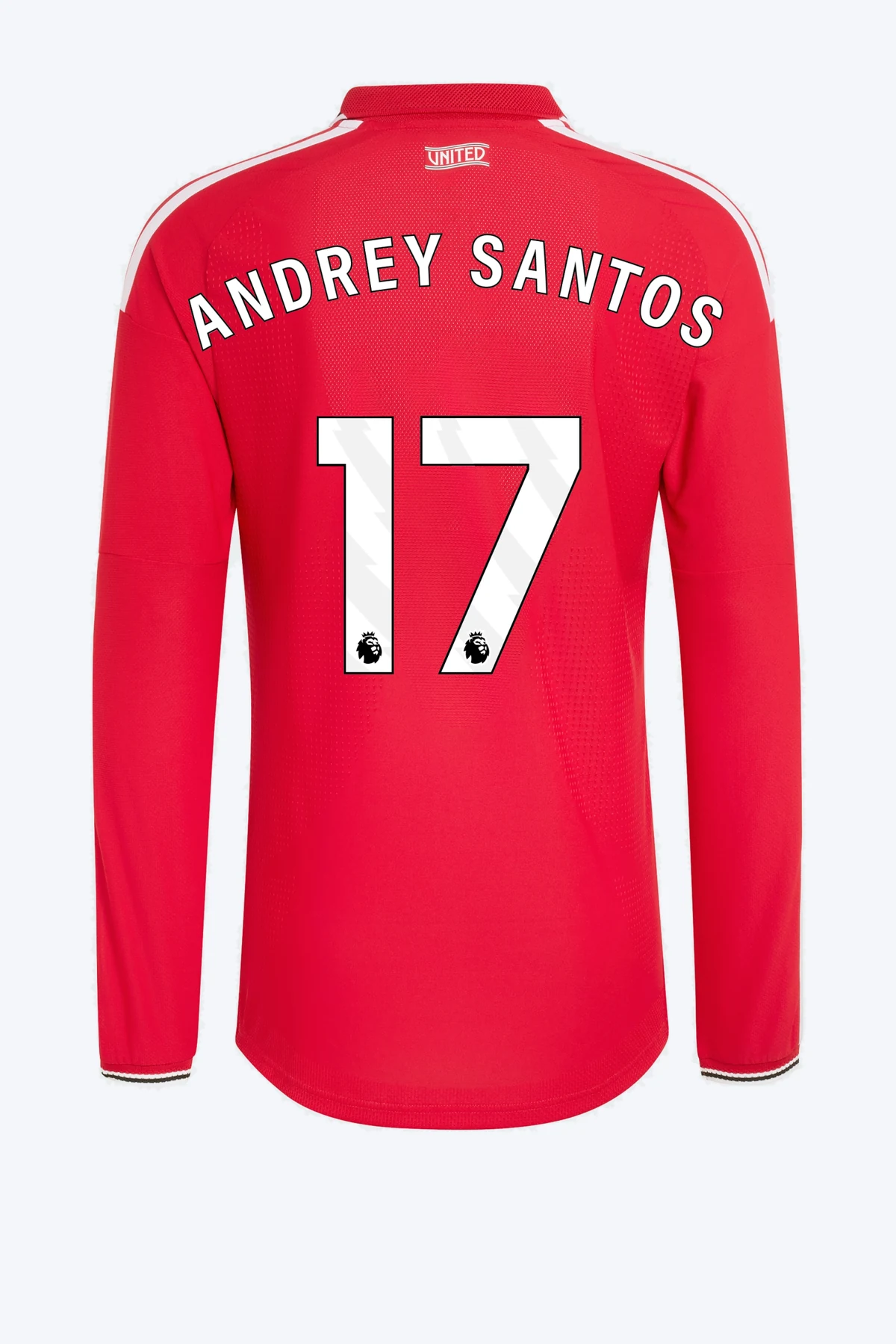 Andrey Santos 17 Voetbalshirt - Manchester United 26/27 Thuis Authentic Lange Mouw