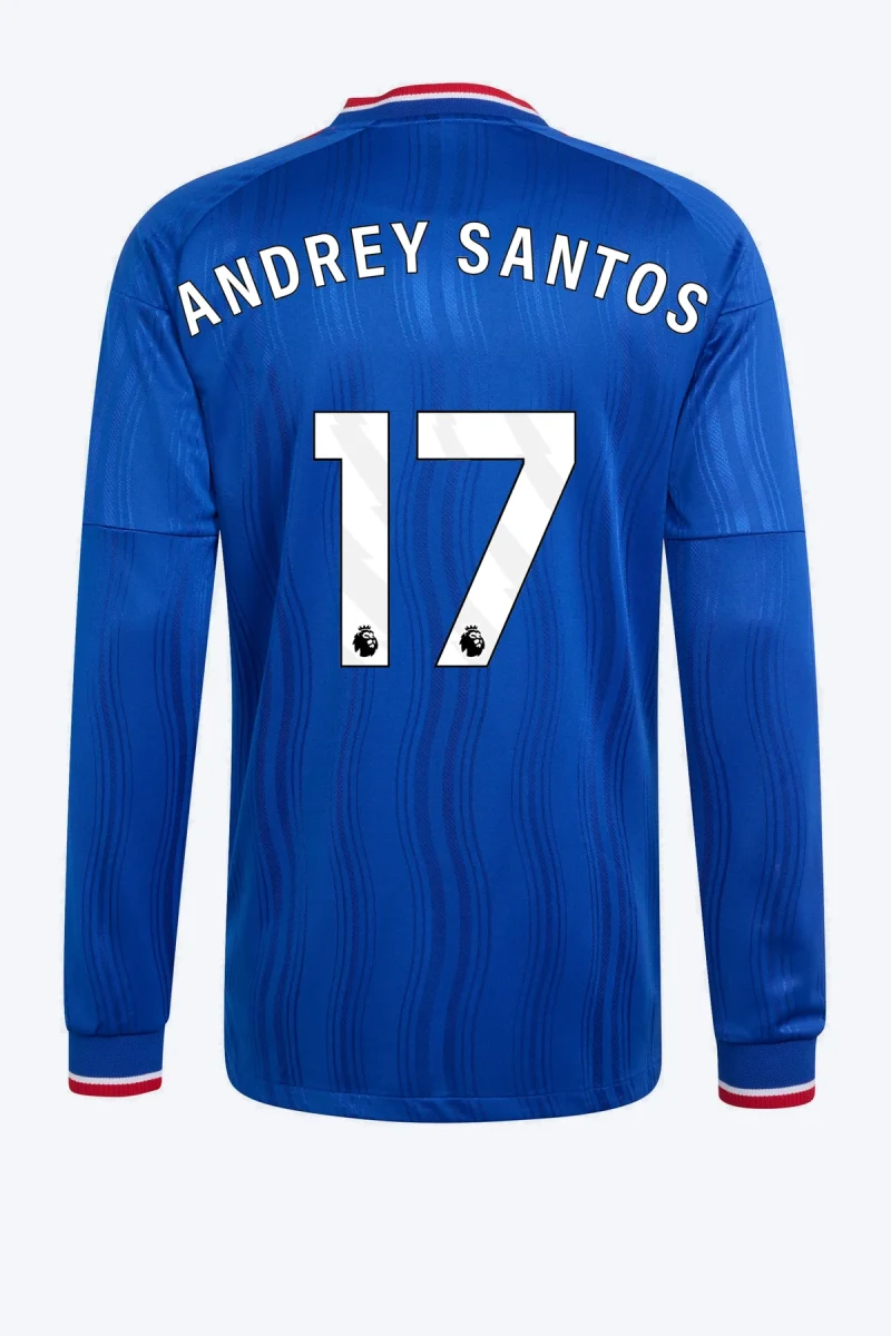 Andrey Santos 17 Voetbalshirt - Manchester United 26/27 Uit Authentic Longsleeve