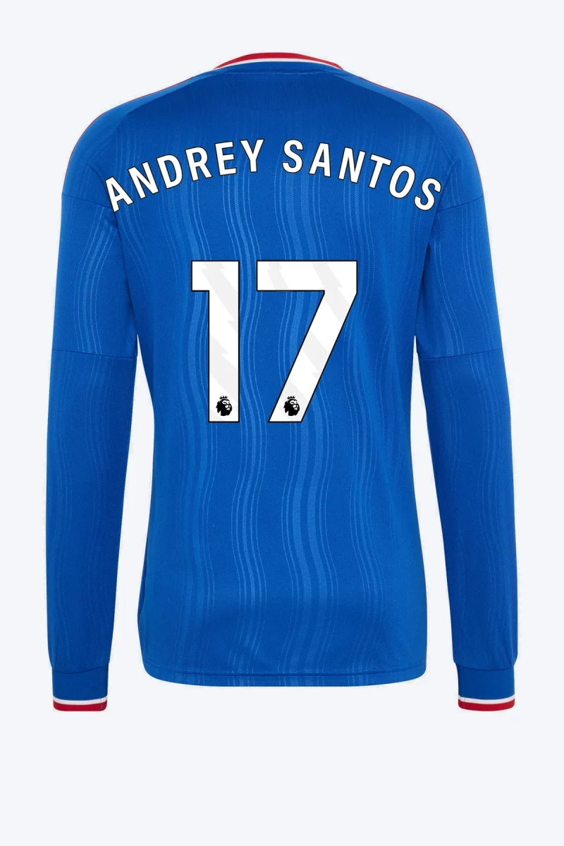 Andrey Santos 17 Voetbalshirt - Manchester United 26/27 Uit Longsleeve
