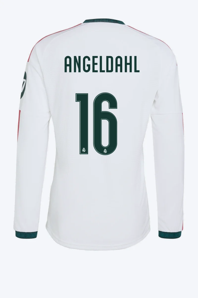 Angeldahl 16 Voetbalshirt - Real Madrid 26/27 Thuis Authentic Lange Mouw