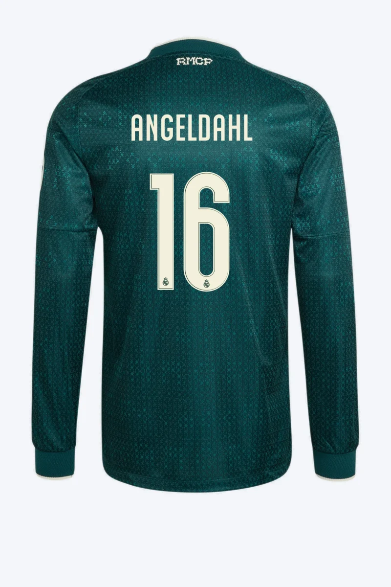 Angeldahl 16 Voetbalshirt - Real Madrid 26/27 Uit Authentic Lange Mouw