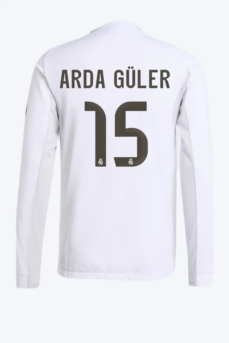 Arda Güler 15 Voetbalshirt - Real Madrid 25/26 Lange Mouw Thuis Authentic