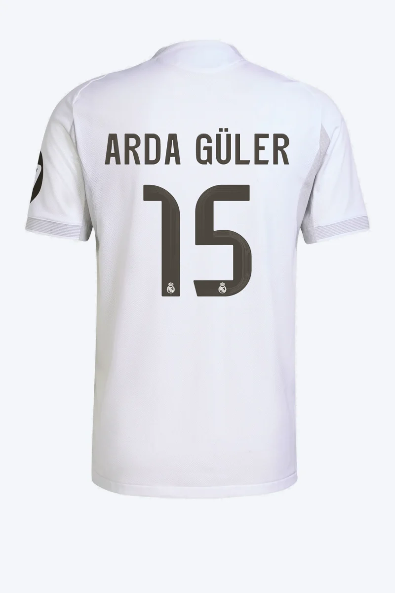 Arda Güler 15 Voetbalshirt - Real Madrid 25/26 Thuis Authentic