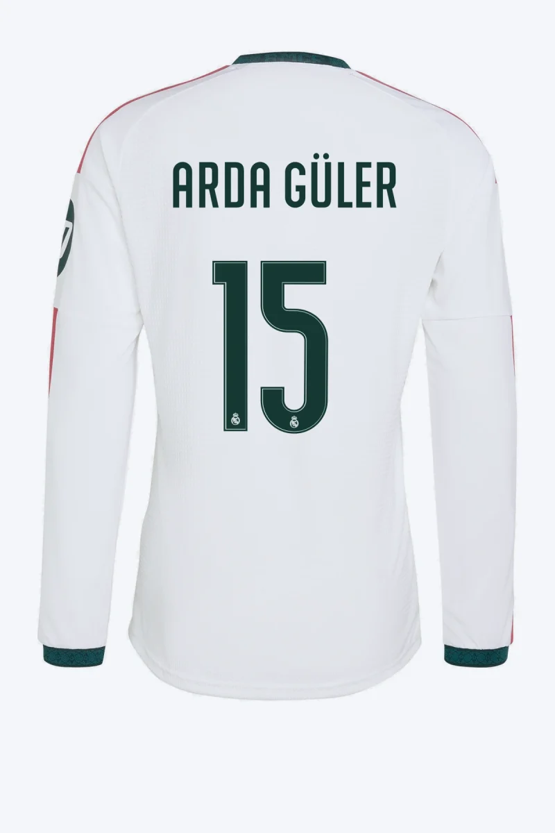 Arda Güler 15 Voetbalshirt - Real Madrid 26/27 Thuis Authentic Lange Mouw