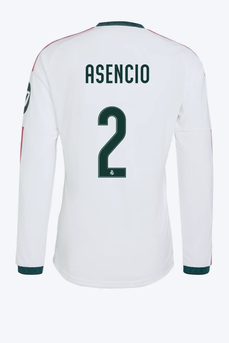 Asencio 2 Voetbalshirt - Real Madrid 26/27 Thuis Authentic Lange Mouw
