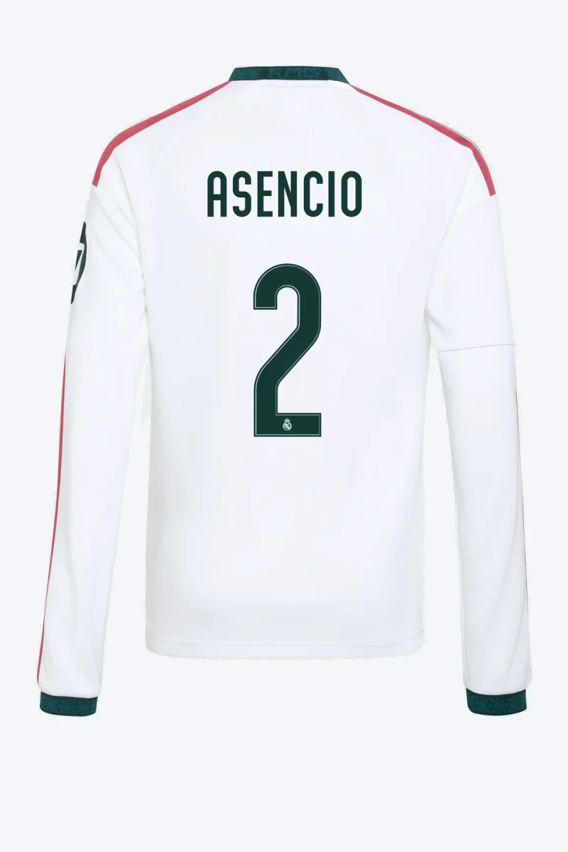 Asencio 2 Voetbalshirt - Real Madrid 26/27 Thuis Lange Mouw Kids