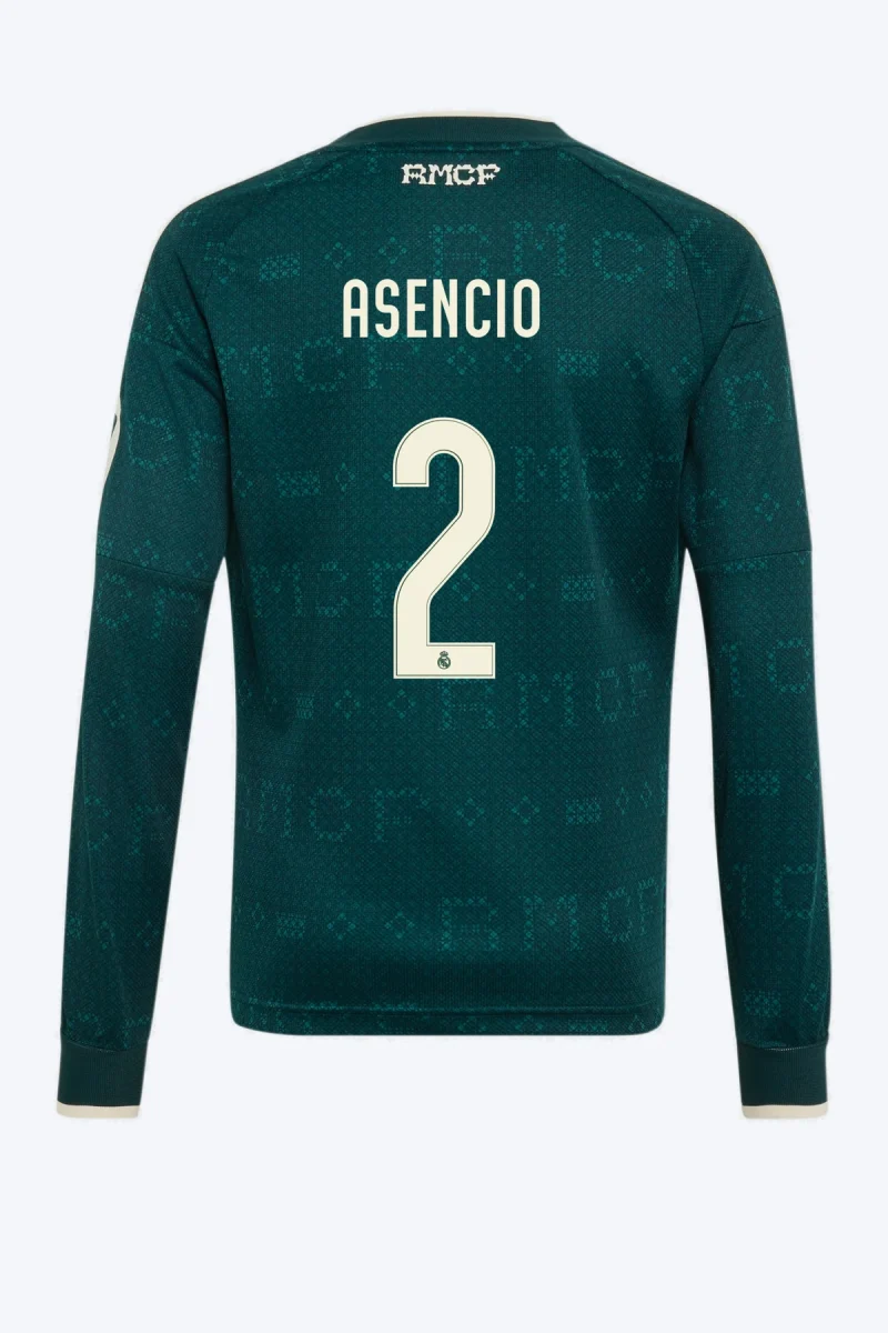 Asencio 2 Voetbalshirt - Real Madrid 26/27 Uit Lange Mouw Kids