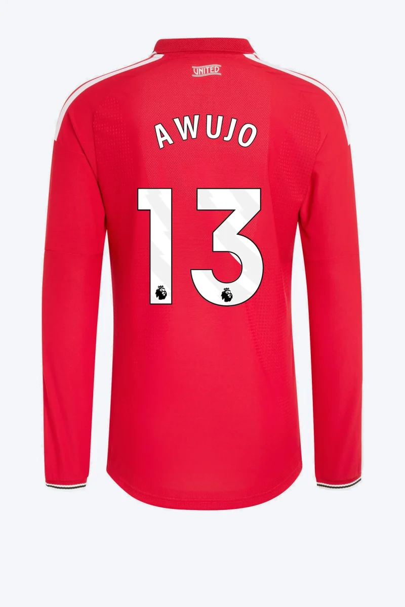 Awujo 13 Voetbalshirt - Manchester United 26/27 Thuis Authentic Lange Mouw