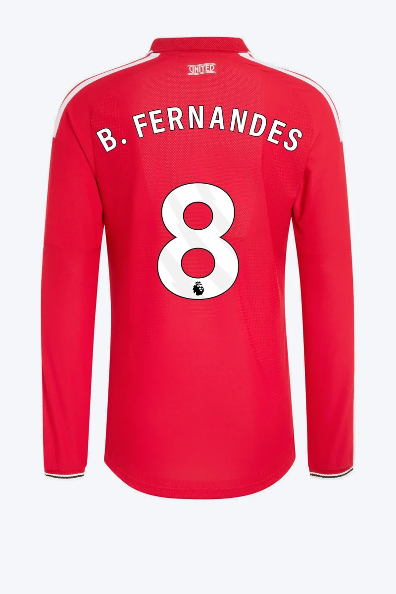 B. Fernandes 8 Voetbalshirt - Manchester United 26/27 Thuis Authentic Lange Mouw