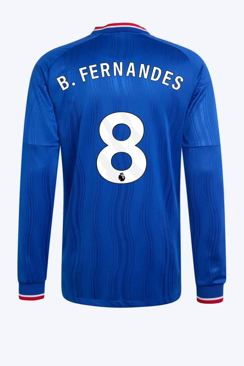 B. Fernandes 8 Voetbalshirt - Manchester United 26/27 Uit Authentic Longsleeve