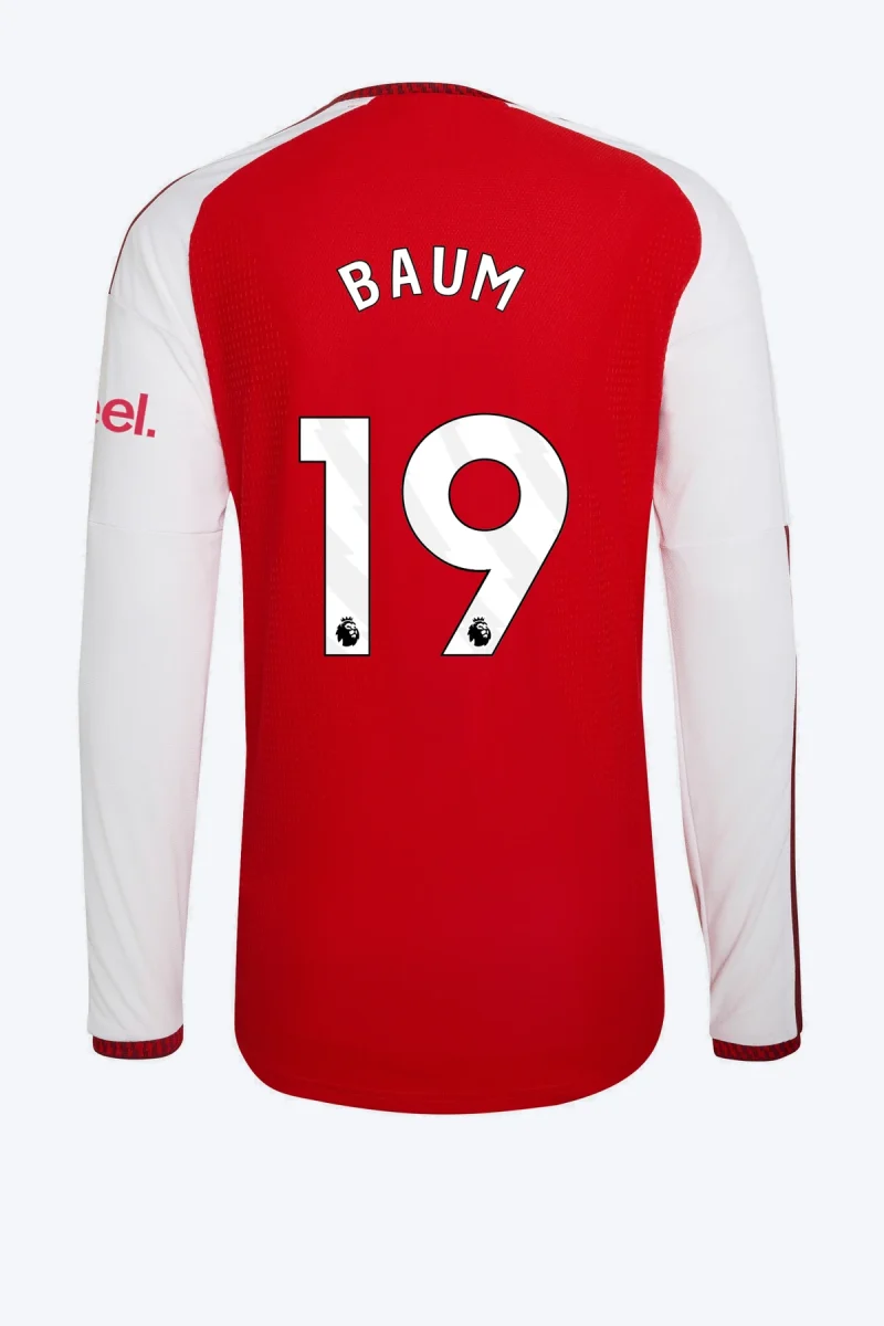 Baum 19 Voetbalshirt - Arsenal FC 26/27 Thuis Authentic Lange Mouw