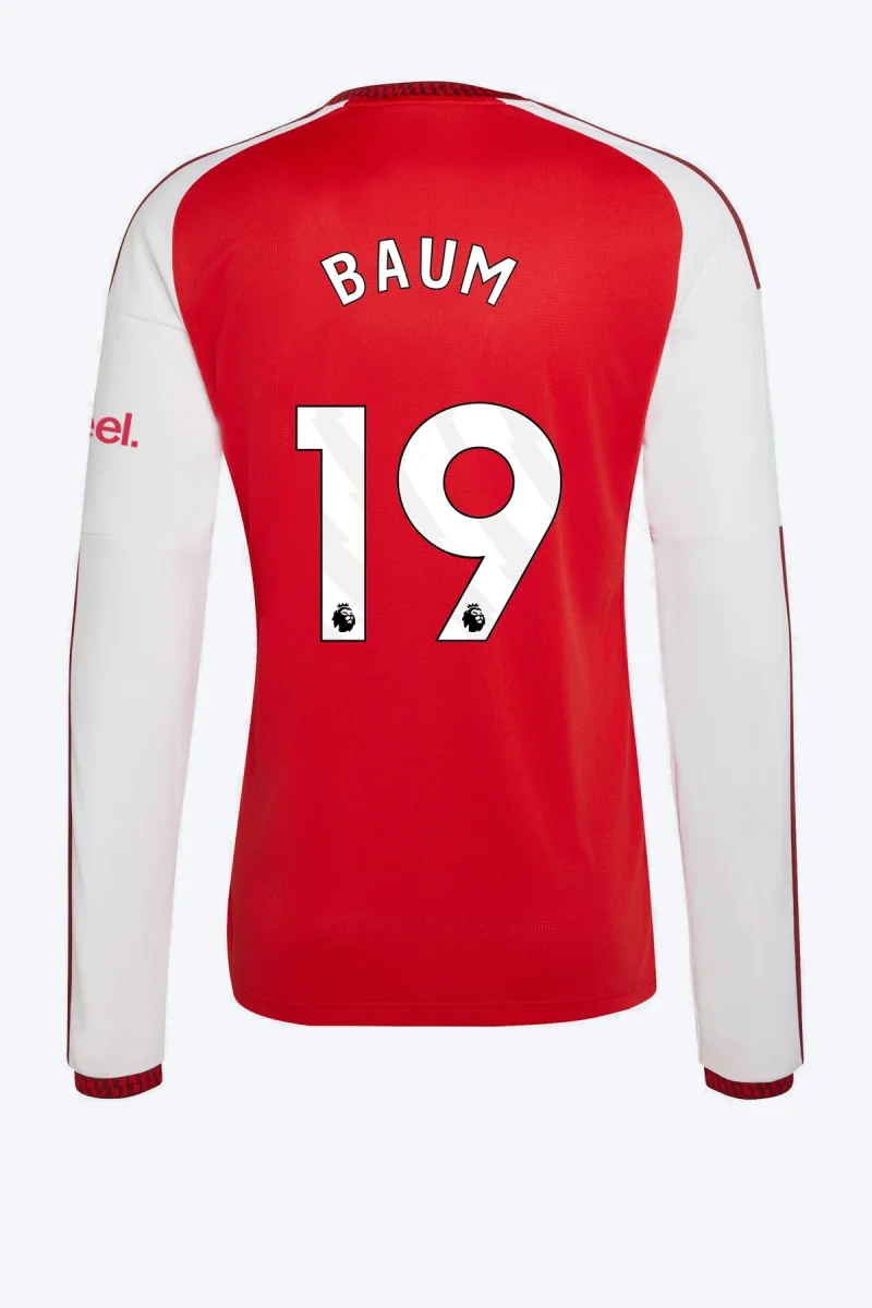 Baum 19 Voetbalshirt - Arsenal FC 26/27 Thuis Lange Mouw