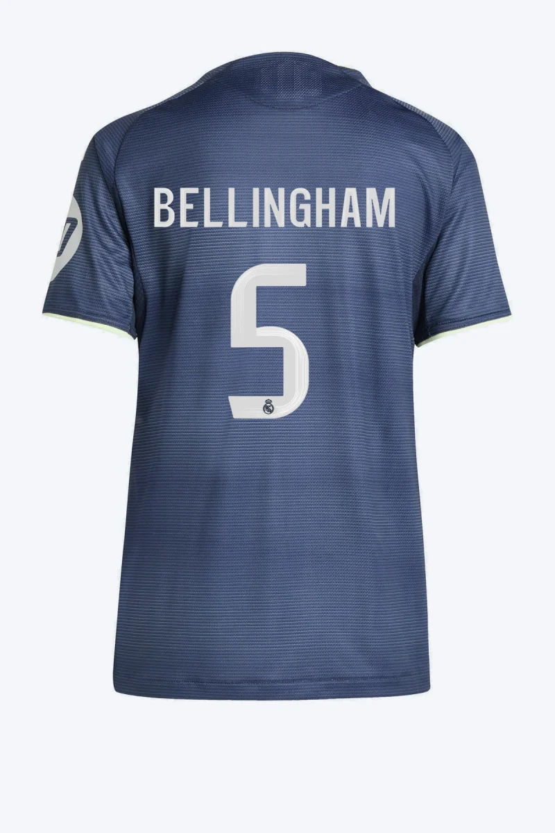 Bellingham 5 Voetbalshirt - Real Madrid 25/26 Uit Authentic