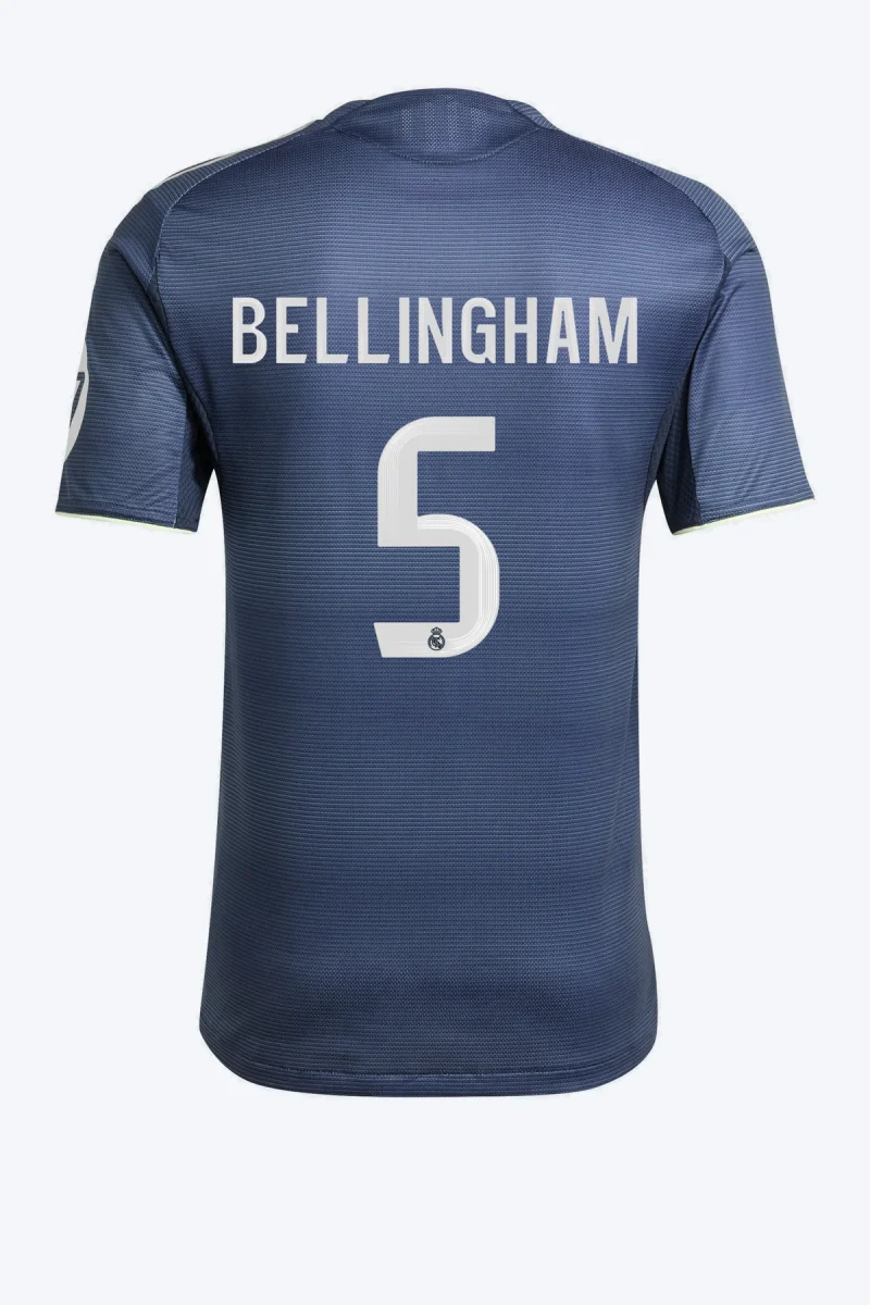 Bellingham 5 Voetbalshirt - Real Madrid 25/26 Uit Authentic